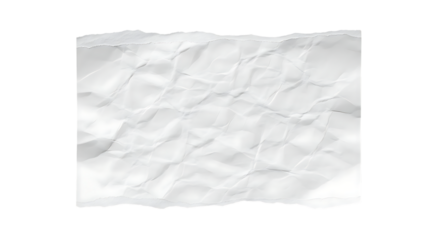 Abstract Crumpled White Paper Texture Delicate Wrinkles and Soft Shadows on White