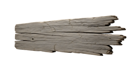 Weathered gray wood plank with cracked texture and rustic grain, ideal for vintage design backgrounds