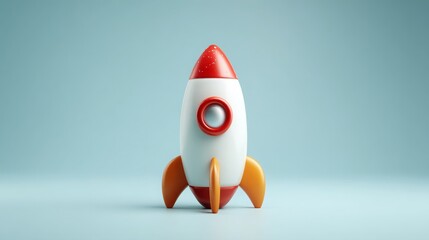 Blast off into success with this vibrant, modern rocket ready for ambitious business ventures and innovative projects, inspiring growth and exploration.