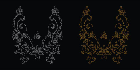 Flower Rhinestone Design, Transfer Rhinestone Template