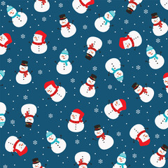Seamless Christmas patterns with festive decorations and winter holiday elements. Wrapping paper