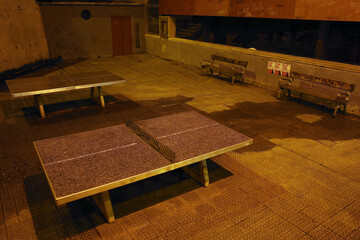 Night in an urban environment