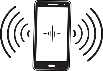 Vector illustration of a smartphone icon for mobile communication and digital technology