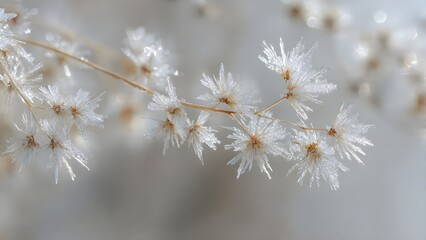 Sparkling Winter Frost on Delicate Plant