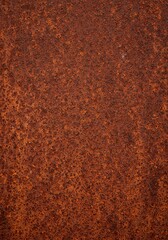 Surface of old metal covered in textured, reddish-brown oxidation, illustrating material decay over time ,erosion ,iron ,textured
