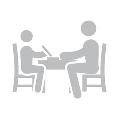 People learning at table