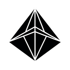 Light Prism Silhouette Vector Illustration