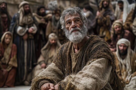 Moses Standing Before the Holy Temple