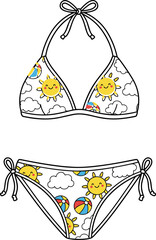 16 Essential Flat Sketches for Women's Sleepwear and Swimwear16 Essential Flat Sketches for Women's Sleepwear and Swimwear