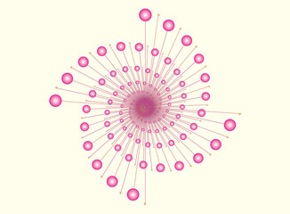 pink floral Vector Drawing background