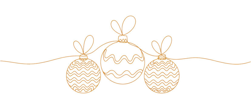 christmas vector , christmas ball line art style illustration vector eps 10
