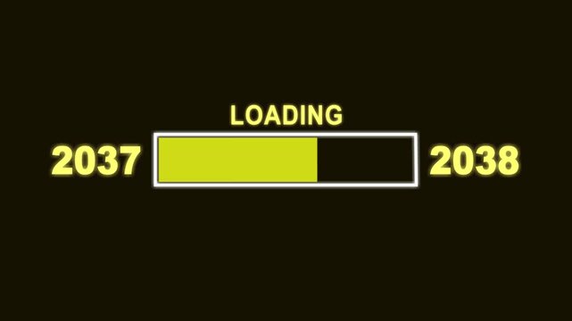 New Year T37 to T38 Loading Concept. Year Change Concept, New Year, Annual Plan, Growth Strategy, Business Planning.