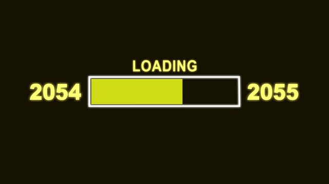 New Year T54 to T55 Loading Concept. Year Change Concept, New Year, Annual Plan, Growth Strategy, Business Planning.