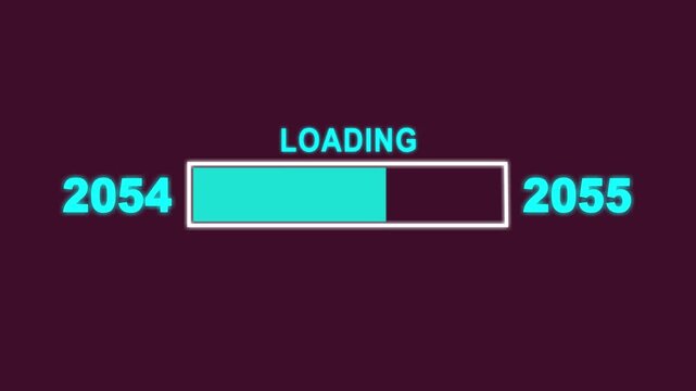 New Year T54 to T55 Loading Concept. Year Change Concept, New Year, Annual Plan, Growth Strategy, Business Planning.