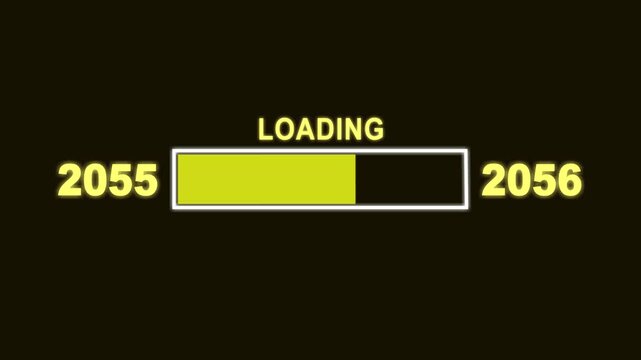 New Year T55 to T56 Loading Concept. Year Change Concept, New Year, Annual Plan, Growth Strategy, Business Planning.