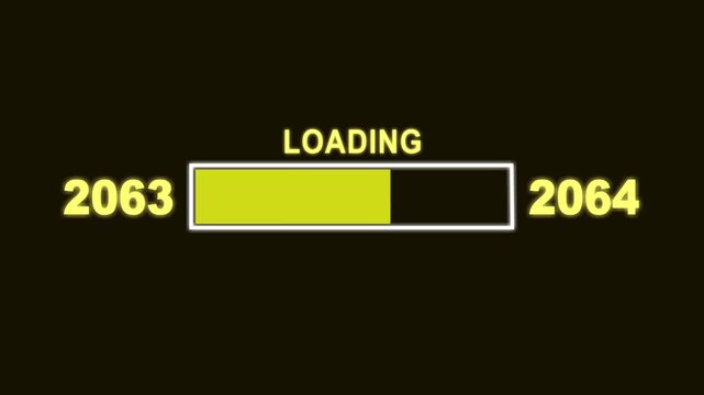 New Year T63 to T64 Loading Concept. Year Change Concept, New Year, Annual Plan, Growth Strategy, Business Planning.