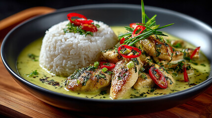 Thai Green Curry with rice 