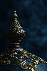 luxury gold dark dark blue background object artwork 