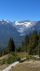 The Lake Louise Summer Gondola provides an elevated viewpoint with panoramic views of Lake Louise and the surrounding Rocky Mountains in Banff National Park. AB Canada.