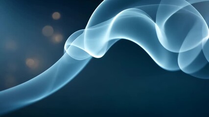 Elegant smoke flowing and dancing against a dark background with subtle light bokeh
