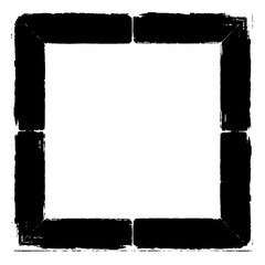 Creative black border design with unique brush strokes for various artistic applications