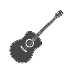Naklejka premium Isolated Acoustic Guitar Vector Graphic - Musical Instrument Illustration Design