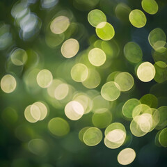 green bokeh background