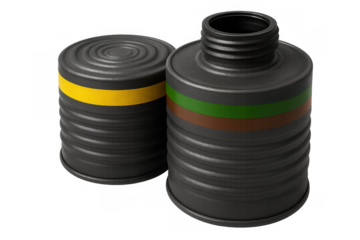 Gas mask respirators providing protection against chemical biological radiological nuclear threats, safety equipment element