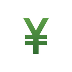 Fototapeta premium Japanese Yen and Chinese Yuan green currency symbol for finance and banking
