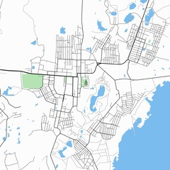 Map of the city of Kopeysk, Chelyabinsk Oblast, Russia.