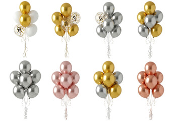 Celebration balloons isolated on background for party birthday or other occasions