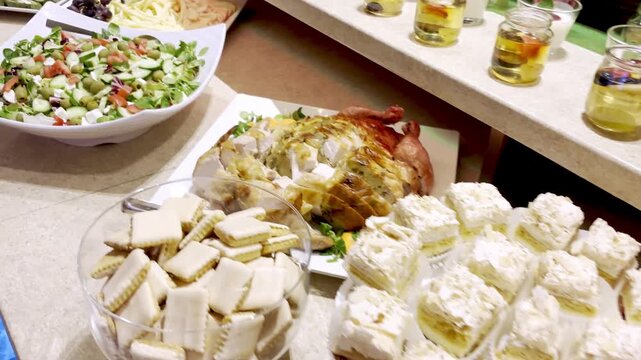 assortment of the snacks at a party