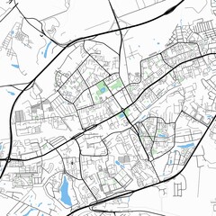 Map of the city of Odintsovo, Odintsovsky District, Moscow Oblast, Russia.