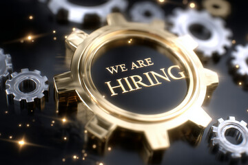 We are hiring announcement with golden gears for recruitment and career opportunity in the workforce industry