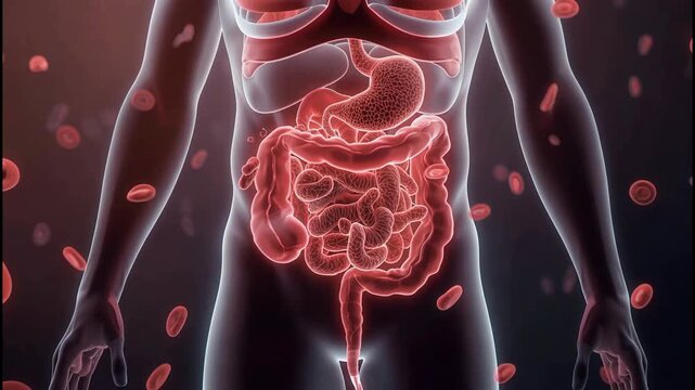 Anatomical Visualization, Exploring the Digestive System Within Human Body