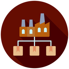Network Icon, Rounded Mini Illustration Relate To Industry 4-0. Use For Modern Concept, Ui, Ux Web And App Development.