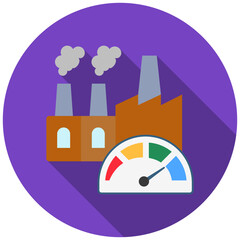 Optimization Icon, Rounded Mini Illustration Relate To Industry 4-0. Use For Modern Concept, Ui, Ux Web And App Development.