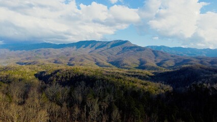 Spring in the Smoky Mountains Aerial Photo