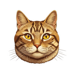 Cat Head isolated, PNG