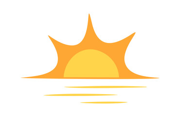 Sun on horizon sunset sunrise
