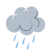 Rainy weather symbol cloud drops