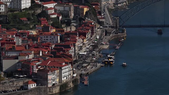 Oporto ribeira area on the historical city center 