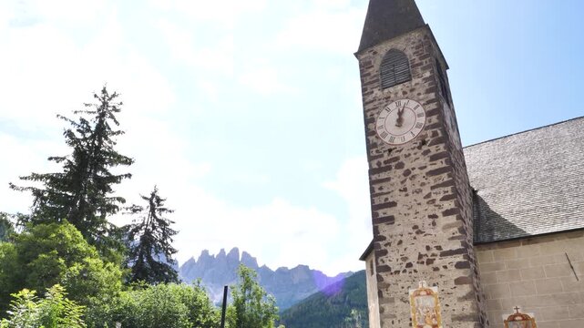 St Magdalena Church, Val Di Funes, Dolomites, Italy