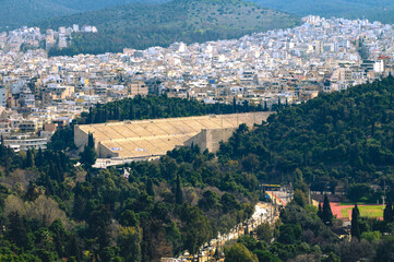 Grecja, Ateny. Widok na antyczny stadion