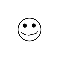 Simple Outline Graphic of a Happy Face