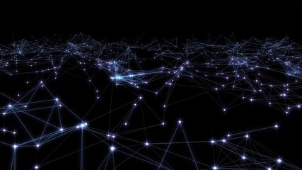 Plexus lines and dots network connection digital technology background - Powered by Adobe