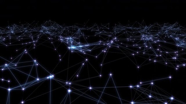 Plexus lines and dots network connection digital technology background
