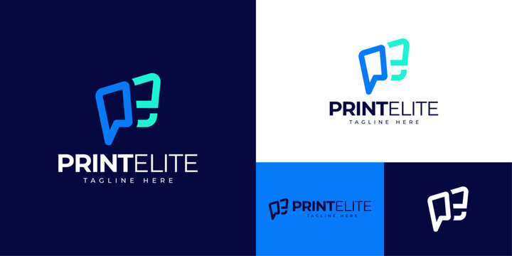 PE Letter Mark Logo &ndash; Modern and Minimal Monogram Design for Professional Branding and Corporate Identity