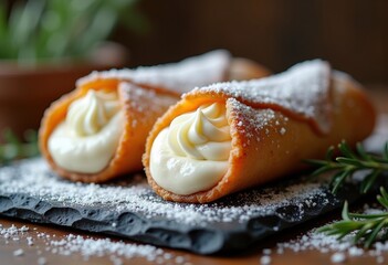Indulgent Cannoli Filled with Luscious Ricotta Creamoconut Bliss Pastry Delight