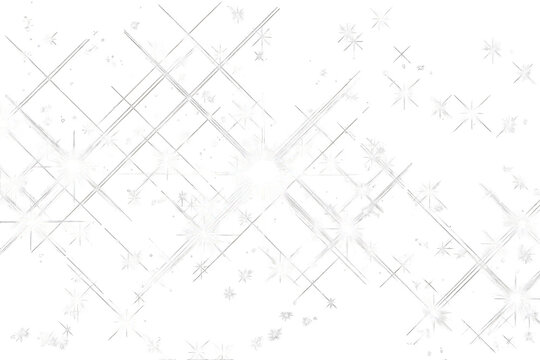 Abstract glittering stars and crisscrossing lines on black background